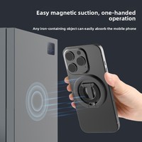 Support magnétique BONCARTECK pour téléphone, rotation à 360°, support de doigt, double aimant, en alliage de zinc, pour utilisation au lit
