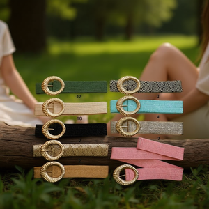 Cinturón de Aleación con Hebilla Ovalada de 5 cm Estilo Bohemio para Mujer, Accesorio de Moda Angelina - Product Image 3