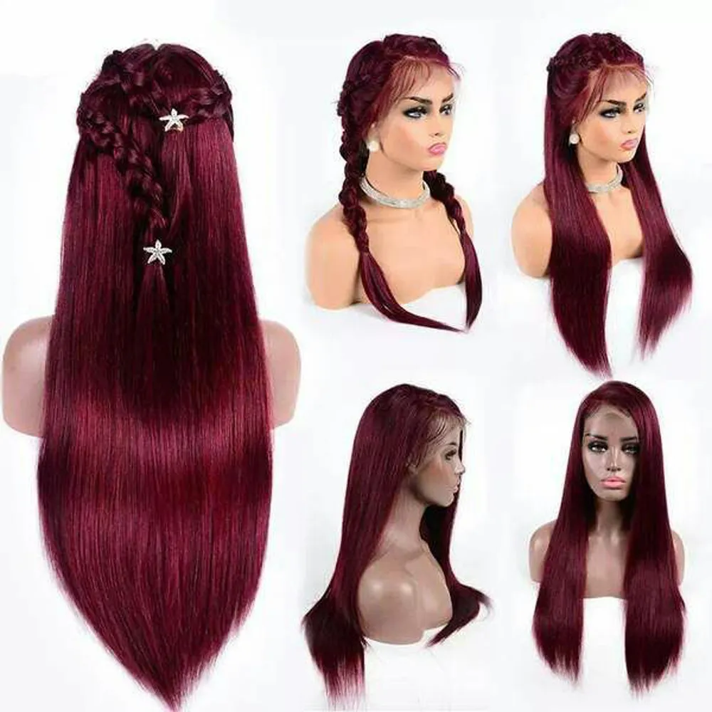 13x6 13x4 Цвет 99j красный 180% парик из натуральных волос черный жук Hd прозрачный парик с фронтальной сеткой коричневый Светлый парик из натуральных волос