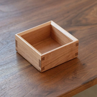 Boîtes de rangement rectangulaires empilables en noyer massif, fabriquées à la main, écologiques, modernes, pour bureau, papeterie, clés