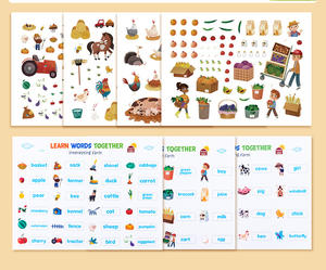 <span class=keywords><strong>Livre</strong></span> d'activités Montessori sur le thème de <span class=keywords><strong>la</strong></span> <span class=keywords><strong>ferme</strong></span>, jouet éducatif pour <span class=keywords><strong>la</strong></span> petite enfance avec adhésif électrostatique pour <span class=keywords><strong>la</strong></span> maternelle - Product Image 2