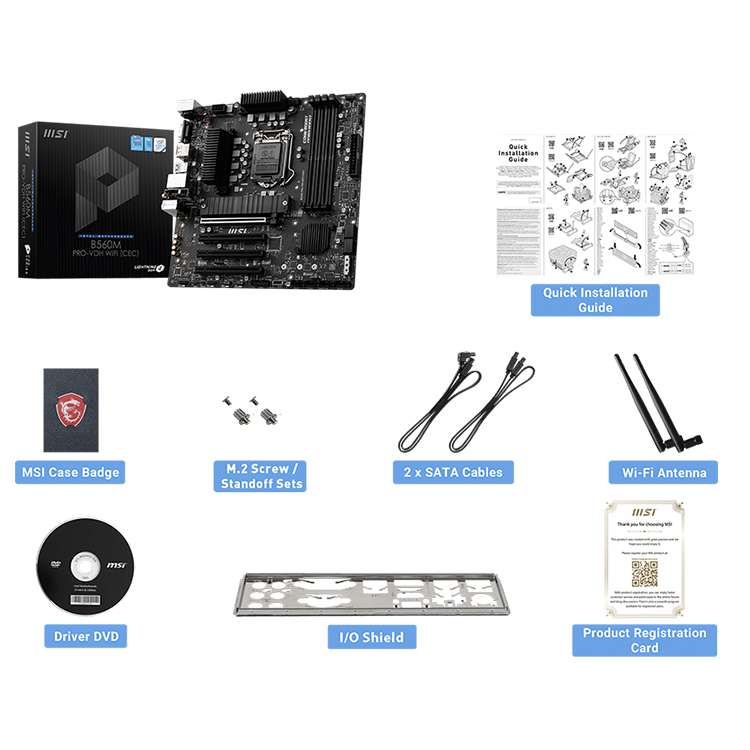 Tarjeta Madre MSI B560M PRO-VDH WIFI CEC Usada, Compatible con