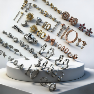 Nuevos <span class=keywords><strong>Pendientes</strong></span> de Plata 925 Chapados en Oro con Diseño de Copo de Nieve y Lazo Cuadrado, Joyería Europea de Alta Calidad para Mujer, Regalos Exquisitos - Product Image 1