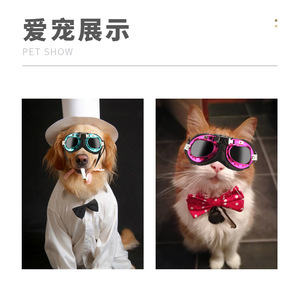 Anlorr Pet Dog Goggles Teal <b>Frame</b> <b>Black</b> Lens Durable Protection For Small Animals - Product Image 4