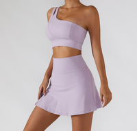 Ensemble de 2 pièces de jupe de sport athlétique courte et unique de haute qualité en gros, jupe de golf et de tennis, vêtements de sport personnalisés pour femmes