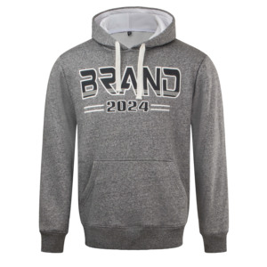 Custom Logo Fleece Oversized Hooded Pullover Sweatshirt Spandex/Polyester 3D Embroidery Anti-Shrink Eco-Friendly Lined
