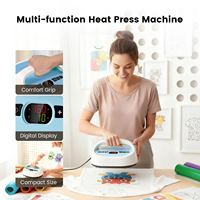 Mini presse à chaud pour petits t-shirts et travaux manuels fonctionne sur coton polyester et fibres synthétiques