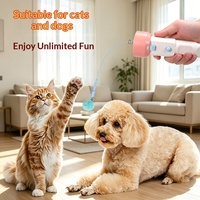 Jouet électrique écologique pour chat, lanceur automatique de plumes et de balles rétractable, alimenté par USB, en matériau ABS, pour chats et chiens