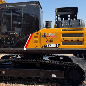 Excavadora de cadenas SANY SY265C 26T usada, lista para usar con martillo hidráulico, para excavación de roca en canteras y piedra dura - Product Image 4