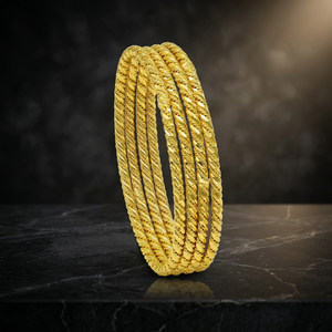 Wholesale 14K18K24K Gold Plated Turkish Twist <b>Bangles</b> <b>Set</b> 4 Pcs Brass Custom <b>Bangles</b> Fashion <b>Bangles</b> South Asian Bridal <b>Bangles</b> - Product Image 5