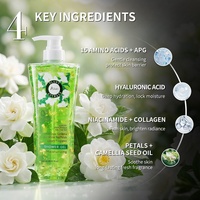 Gels douche biologiques sans sulfate en gros, fleurs, hydratants, parfum frais, lavage corporel, marque privée