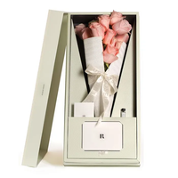 Boîte cadeau rigide en carton gris de luxe avec estampage à chaud en forme de rose, emballage cadeau personnalisé pour la Saint-Valentin, livraison JC