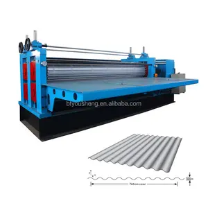 Thin plate barrel-shaped metal plate steel tile automatic pressing iron plate cold bending machine