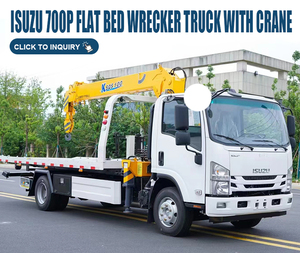Nouveau camion grue à plateau plat Diesel ISUZU 700P 5 tonnes 4x2 avec flèche simple - Product Image 2