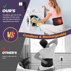 Cinturón térmico de calefacción personalizado de fábrica <span class=keywords><strong>Almohadilla</strong></span> térmica <span class=keywords><strong>Lumbar</strong></span> y vientre 3 modos de calor ajustables para correa elástica para uso diario - Product Image 4