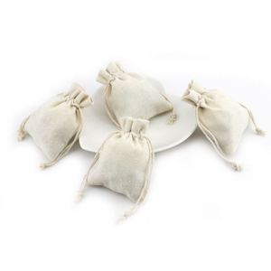 Multi Size Custom Cotton Drawstring <b>Bag</b> Gift Pouch Jewelry Packaging <b>Wedding</b> Party Cosmetic Storage <b>Bags</b> - Product Image 5