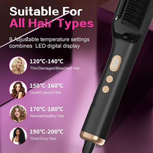 แปรงยืดผมไฟฟ้า เซรามิค ปรับอุณหภูมิได้ 30W KD-389 ดูแลเส้นผมด้วยประจุลบ - Product Image 3