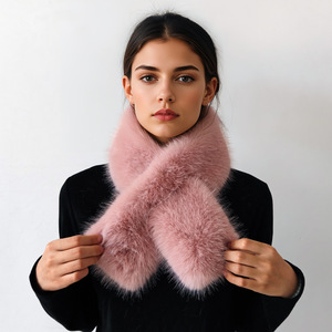 Écharpe longue <span class=keywords><strong>en</strong></span> <span class=keywords><strong>fausse</strong></span> <span class=keywords><strong>fourrure</strong></span> de renard pour femme, chaude et double face, extra épaisse, polyvalente, col <span class=keywords><strong>en</strong></span> <span class=keywords><strong>fourrure</strong></span>, cache-cou, style croisé, <span class=keywords><strong>snood</strong></span> - Product Image 6