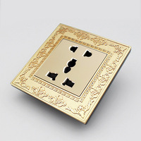 Interruptor de Pared Estilo Británico-Americano Tipo 86, Bronce Antiguo con Patrón de Bronce Fosforado, Estándar Británico, 13A