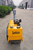 Rouleau compacteur vibrant à double tambour Sunblaze SPR450 d'occasion, autopropulsé, bidirectionnel, hydraulique, puissance 5,5 kW, origine Shandong, faible coût