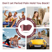 Appareil de massage corporel certifié médical à 3 niveaux de température réglables, 6 modes, soulagement des douleurs menstruelles, appareil chauffant TENS
