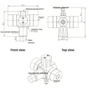 Van điều khiển thủy lực cho pin nhiên liệu Hydro giảm áp lực nước van đơn vị cung cấp khí - Product Image 4