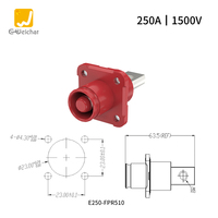 Connecteur E-Weichat haute intensité mâle/femelle 50A-350A haute tension 1500V IP67 modèle rouge type trou fileté haute puissance solaire