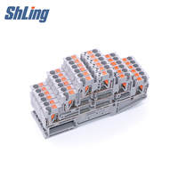 Bloc de bornes à ressort à 3 niveaux PT2.5 3PV, en cuivre nickelé, 2,5 mm² 14 AWG, connecteur de câble pour rail DIN