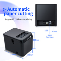 GTCODESTAR-Impresora térmica de escritorio de 80mm, paquete de envío, etiqueta de código de barras, impresora de recibos de 80mm