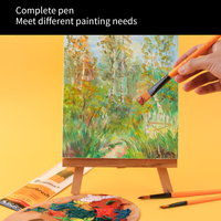 Ensemble de 4 pinceaux en nylon Giorgione, pinceaux d'artiste pour le dessin, l'artisanat et la peinture