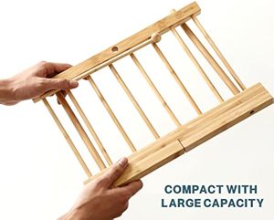 Support de séchage pour pâtes en bambou, 12 barres avec baguette de transfert, facile à transférer les nouilles fraîches faites maison - Product Image 5