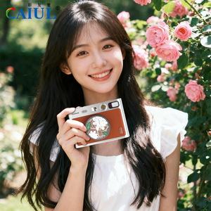 Étui pour appareil photo en cuir écologique anti-poussière et anti-rayures Caiyoule Lens Sticker Mini Evo avec dessin animé mignon pour <span class=keywords><strong>Fujifilm</strong></span> - Product Image 5