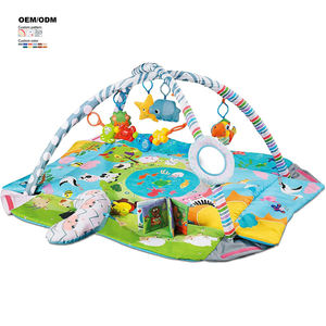 Baby Play Mat Plus Espejo y almohada Libro musical Ball Pit 5 en 1 Actividad Gimnasio Gatear Mat para niños recién nacidos - Product Image 2
