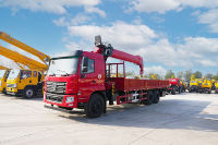 JQCM 8 tonnes Grue montée sur camion Bras de travail Grue mobile Bras télescopique Grue de camion Bras robotique à vendre