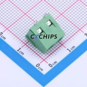 JL127R-50802G01 Screw Terminal Block Bent Lead Through Hole,P=5.08mm Connector 1x2P 5.08mm Green Right Angle Insert - Product Image 1