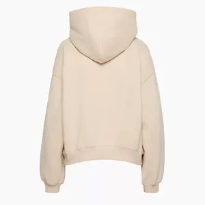 Chine sweat-shirt femme surdimensionné personnalisé de haute qualité 420 gsm coton polaire goutte épaule pull sur sweats à capuche