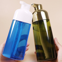 Bouteilles à pompe double chambre sans air transparentes en PET pour fond de teint, shampoing et lotion corporelle