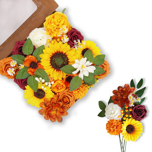 Soie artificielle fleurs simulées boîte-cadeau fête de <span class=keywords><strong>mariage</strong></span> bricolage décoration de la maison Bouquet proposition vraie touche mariée tenant des fleurs - Product Image 5