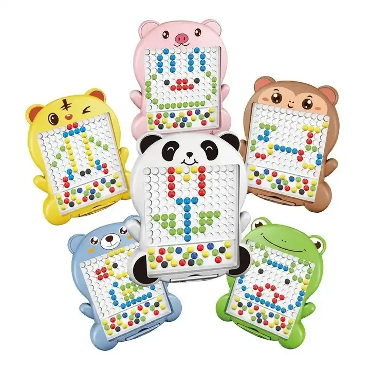 Magnetic Kids Toy Learning Puzzle Educational Kids Toy Magnetic Magpad Dots Tablet Colorful Beads Magnetic Drawing Board