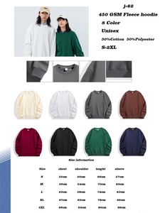 Sudadera con capucha de lana para hombre Heavyweight 450GSM <span class=keywords><strong>O</strong></span> Neck Sudadera con capucha de gran tamañ<span class=keywords><strong>o</strong></span> Logotipo personalizado DTG Diseñ<span class=keywords><strong>o</strong></span> de impresión Sudadera con capucha informal de alta calidad - Product Image 5