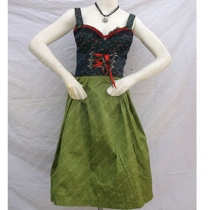 Crochets décoratifs en métal argenté antique pour corsage de dirndl, strass rouges, accessoires de robe écologiques - Product Image 6