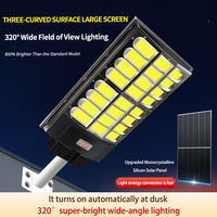 Lampadaire solaire IP67 étanche avec détection de mouvement, télécommande, minuterie, du crépuscule à l'aube, haute luminosité pour route et jardin