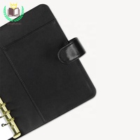 Personnalisé En Cuir Noir Rechargeable Couverture De Cahier Agenda Planificateur