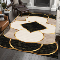 Tapis géométrique moderne de luxe en or, Alfombra, grands tapis pour le salon, décoration de la maison