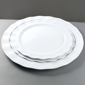 Thickened <b>melamine</b> tableware, extra-large round platter for banquets, imitation porcelain, commercial restaurant and hotel, - Product Image 2