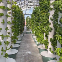 Nouveau système hydroponique vertical de jardinage aéroponique en serre agricole
