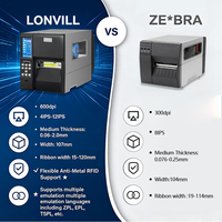 Impresora RFID Industrial Multimaterial Versátil LONVILL, Impresora de Etiquetas de Papel Térmico, Etiquetas RFID Anti-Metal para Lavandería