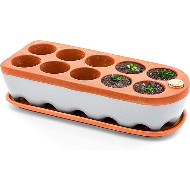 OEM Custom Self Watering Seedling Starter Trays Kit,Grow Flowers Indoor Seed Starter Pots Herb Growing,Kit Indoor Seedling Tray