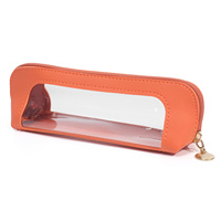 Étui à crayons transparent en PVC clair petits sacs à cosmétiques étuis à glissière sac de brosse de maquillage personnalisé