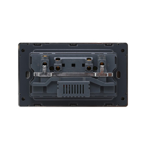 Abuk <span class=keywords><strong>Alimentation</strong></span> en gros Interrupteur de lumière 2 groupes blanc Panneau Pc universel Double 5 broches Interrupteur électrique mural prise avec 2 Usb - Product Image 3